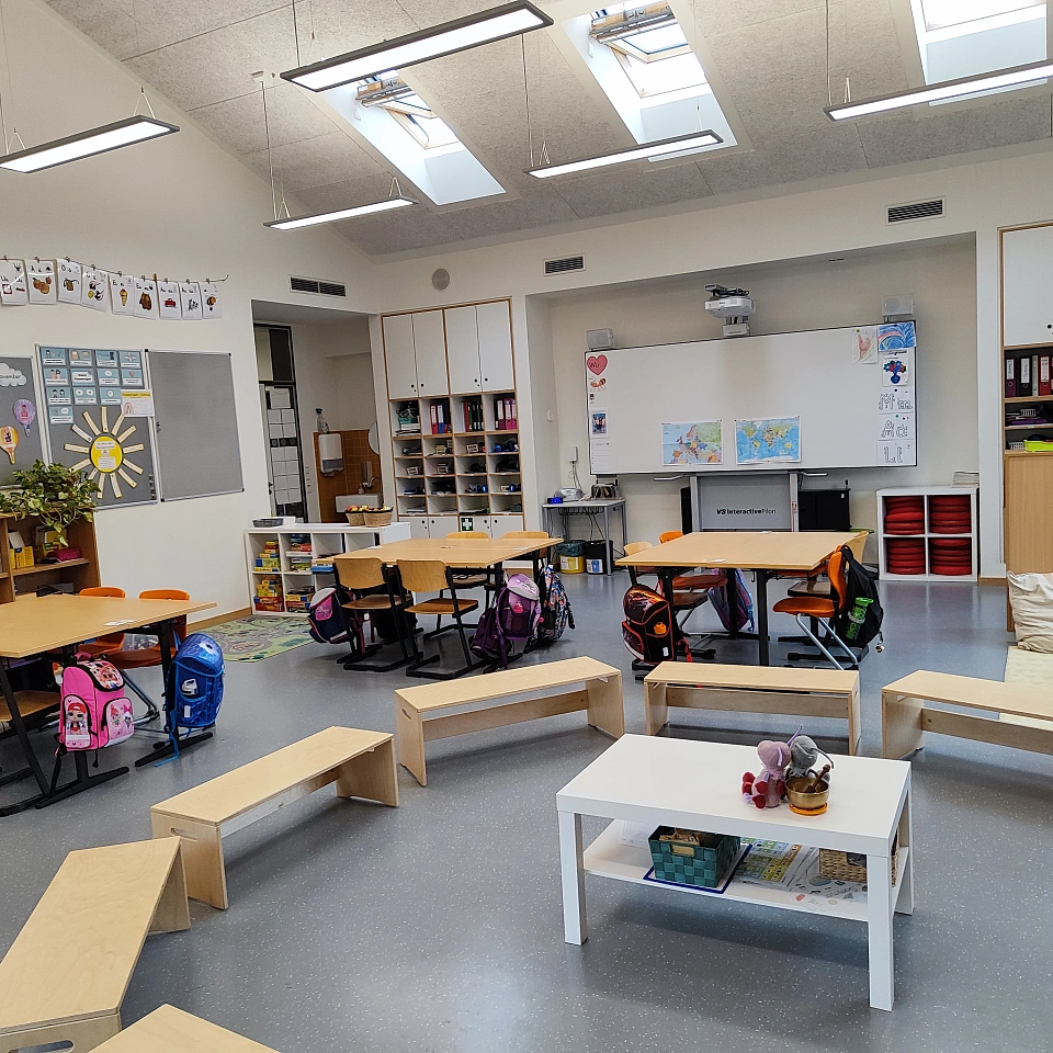 Klassenraum mit Sitzkreis